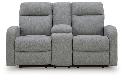 Gauntlet Reclining Loveseat with Console - Faith Furniture (Manhattan, KS)