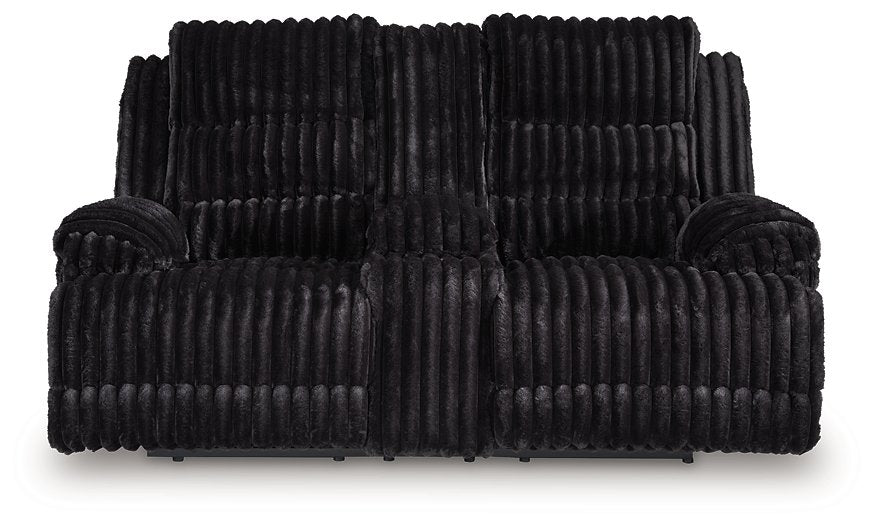 Rhine Falls Reclining Loveseat with Console - Faith Furniture (Manhattan, KS)