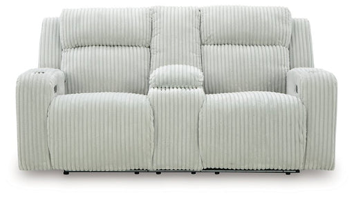 Forest Lake Power Reclining Loveseat with Console - Faith Furniture (Manhattan, KS)