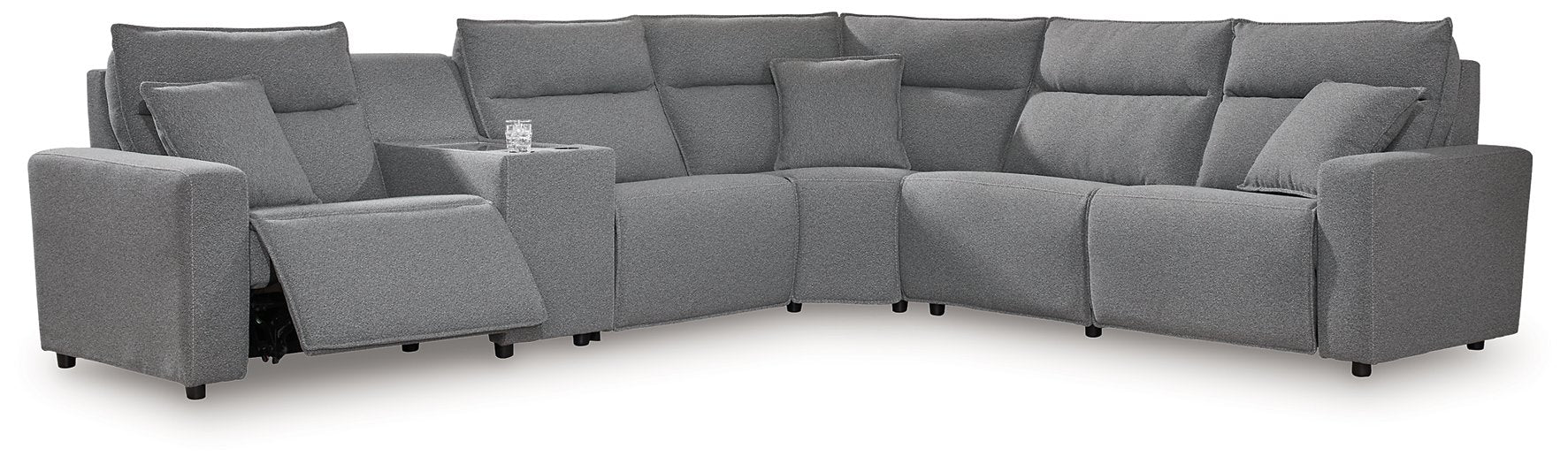 Modmax Reclining Sectional with Console - Faith Furniture (Manhattan, KS)