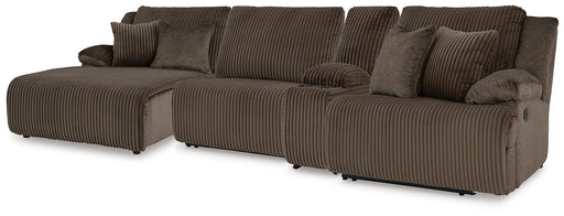 Top Tier Reclining Sectional with Chaise - Faith Furniture (Manhattan, KS)