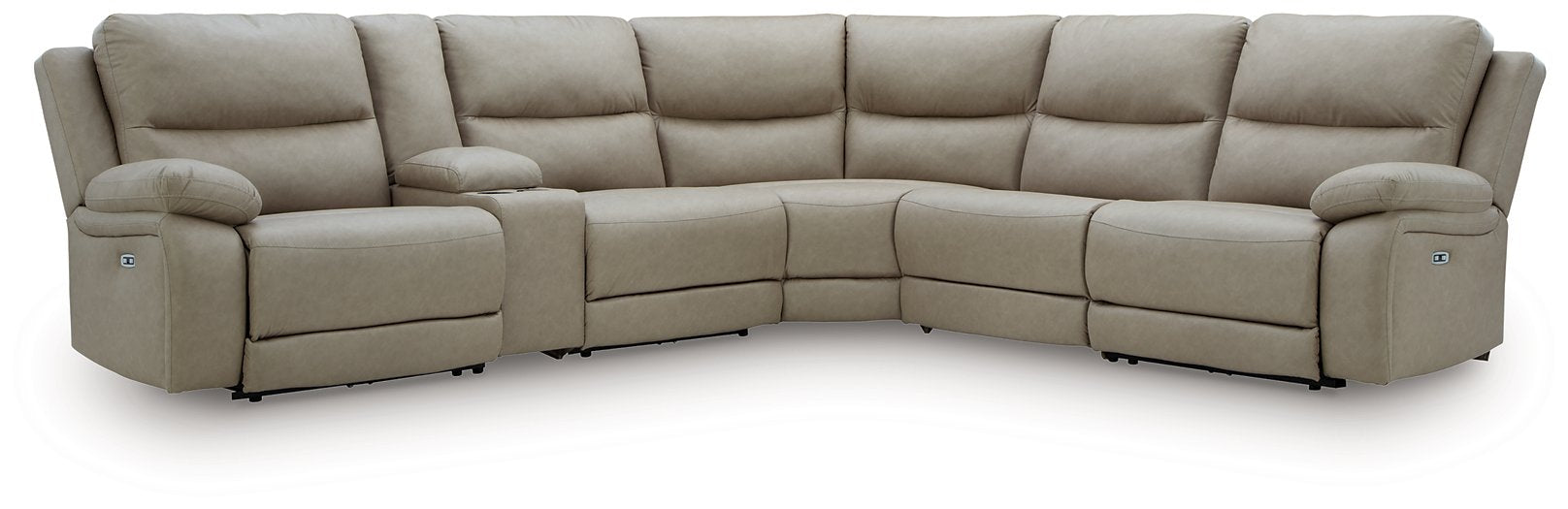 Narwhal Place Reclining Sectional with Storage Console - Faith Furniture (Manhattan, KS)