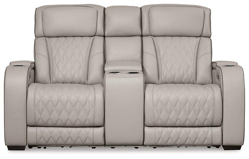 Boyington Power Reclining Loveseat with Console - Faith Furniture (Manhattan, KS)