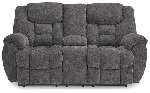 Foreside Reclining Loveseat with Console - Faith Furniture (Manhattan, KS)