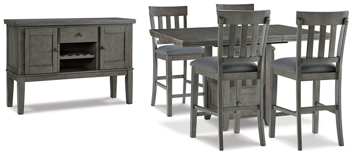 Hallanden Counter Height Dining Room Set - Faith Furniture (Manhattan, KS)