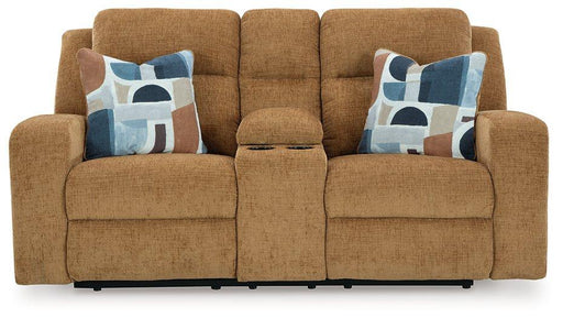 Kanlow Reclining Loveseat with Console - Faith Furniture (Manhattan, KS)