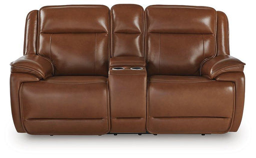 Healy Pier Power Reclining Loveseat with Console - Faith Furniture (Manhattan, KS)
