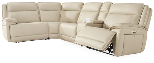 Double Deal Reclining Sectional with Console - Faith Furniture (Manhattan, KS)