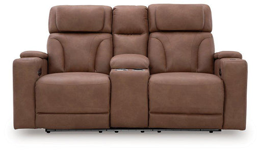 Clean-Slate Power Reclining Loveseat with Console - Faith Furniture (Manhattan, KS)