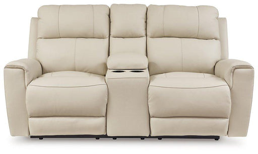 Dahlmoore Power Reclining Loveseat with Console - Faith Furniture (Manhattan, KS)