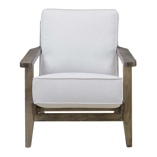 Metro Accent Chair in Taupe w/ Antique Legs - Faith Furniture (Manhattan, KS)