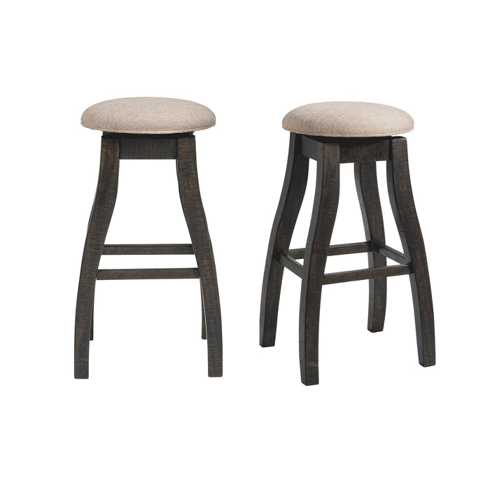 Stone 30" Swivel Backless Bar Stool Set of 2 - Faith Furniture (Manhattan, KS)