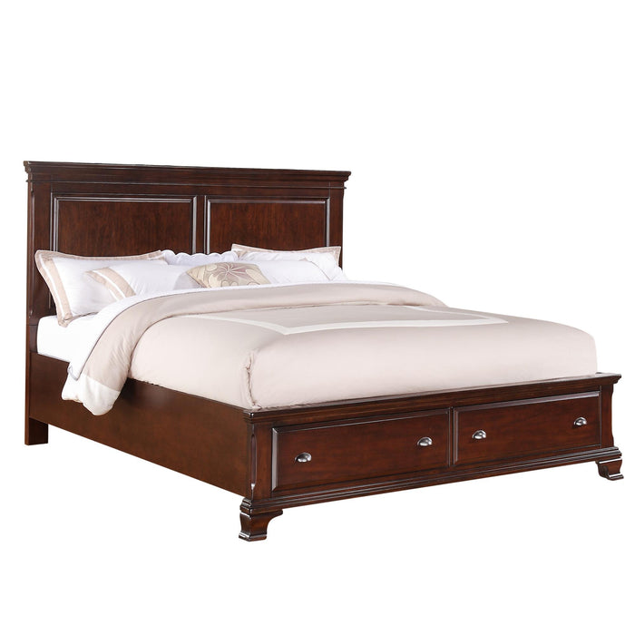 Canton Cherry King Storage Bed - Faith Furniture (Manhattan, KS)