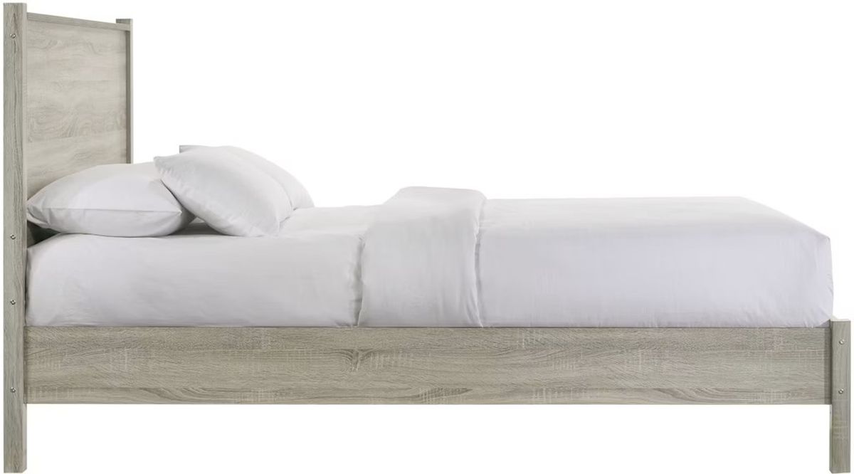 Elements International Ernesto Queen Panel Bed in Grey - Faith Furniture (Manhattan, KS)