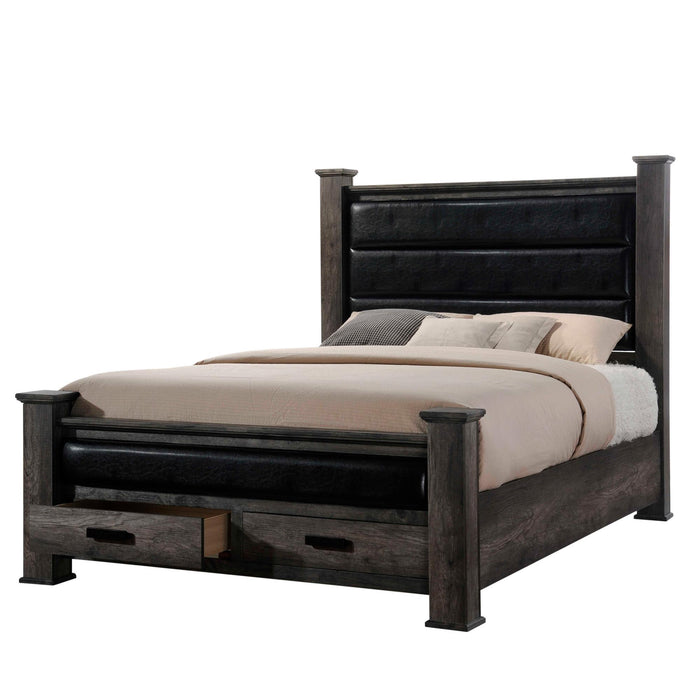 Nathan King Storage Poster Bed - Faith Furniture (Manhattan, KS)