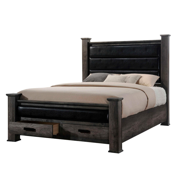 Nathan Queen Storage Poster Bed - Faith Furniture (Manhattan, KS)