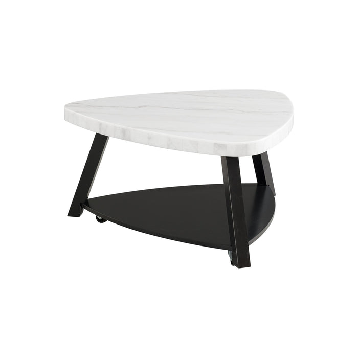 Trinity White Marble Top Coffee Table - Faith Furniture (Manhattan, KS)