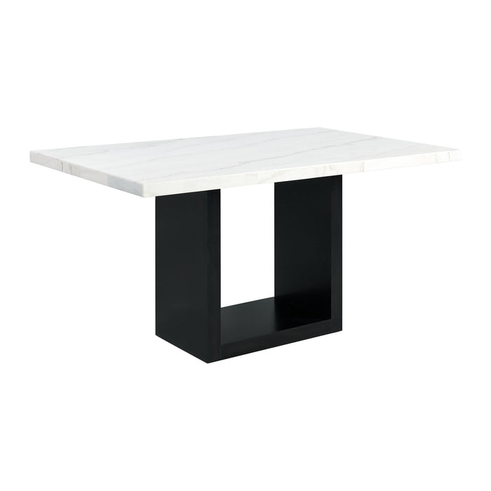 Valentino White Marble Counter Height Dining Table - Faith Furniture (Manhattan, KS)