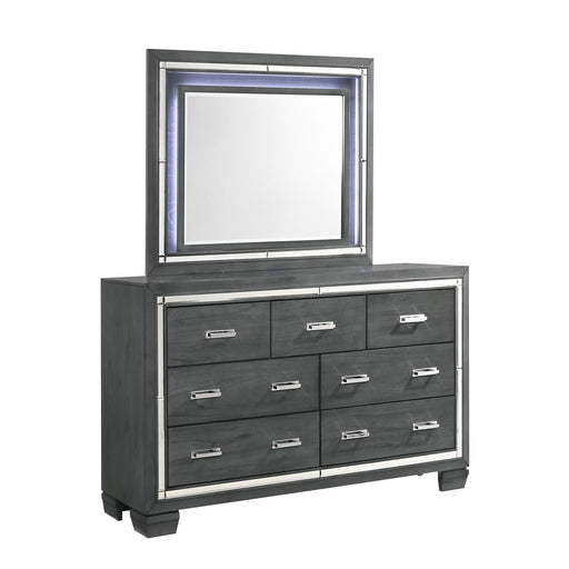 Titanium 7-Drawer Dresser w/ Mirror Set - Faith Furniture (Manhattan, KS)