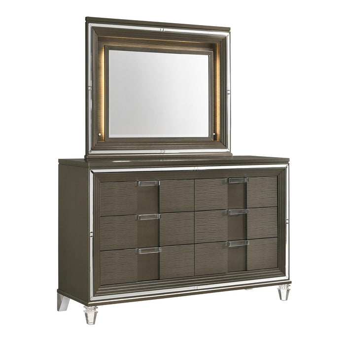Twenty Nine 6-Drawer Dresser w/ Mood Lighting Mirror - Faith Furniture (Manhattan, KS)