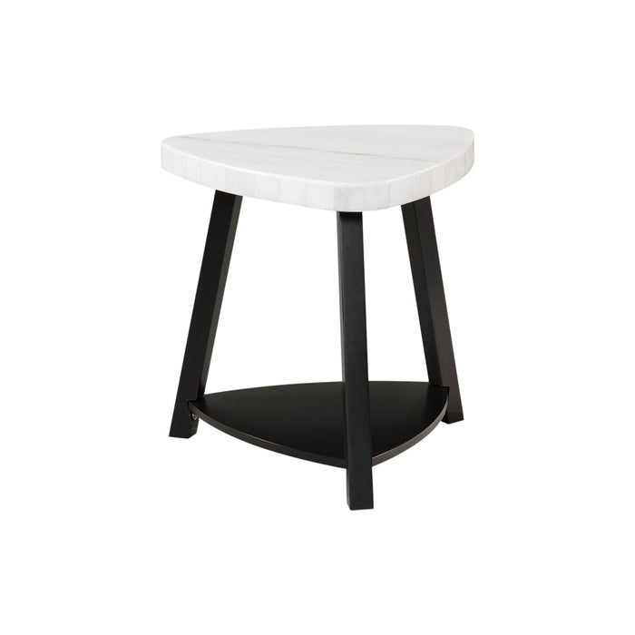 Trinity White Marble Top End Table - Faith Furniture (Manhattan, KS)