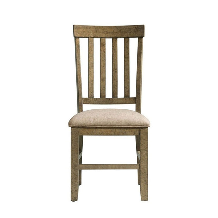 Elements International Stone Ladder Back Side Chair (Set of 2) in Grey image
