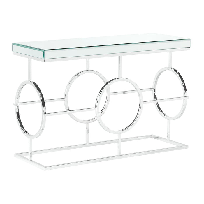 Pearl Rectangle Mirrored Sofa Table - Faith Furniture (Manhattan, KS)
