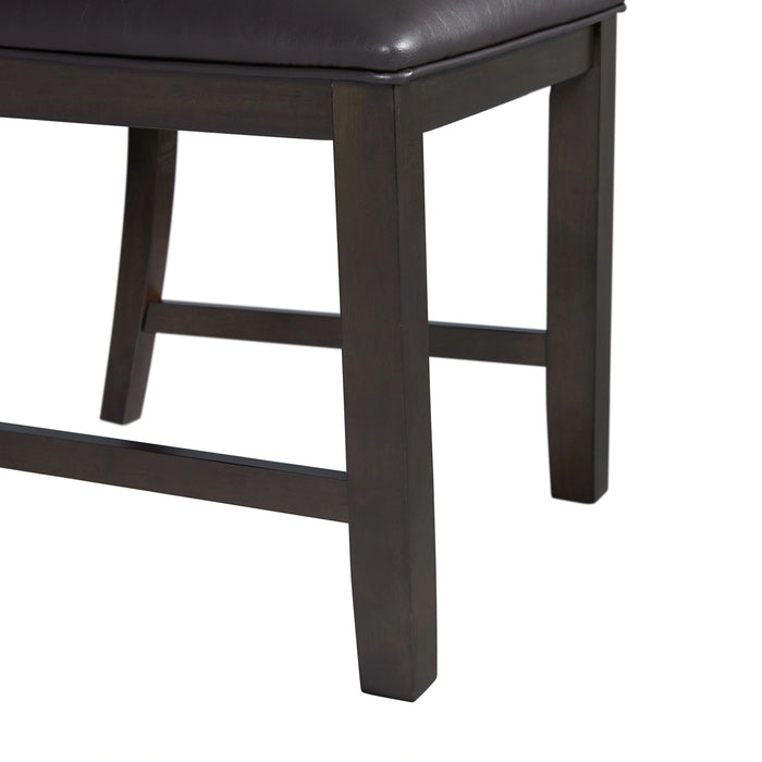 Amherst Standard Height 5PC Dining Set-Table and Four Faux Leather Side Chairs in Walnut