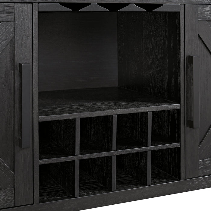 Axel Server in Light Grey and Espresso