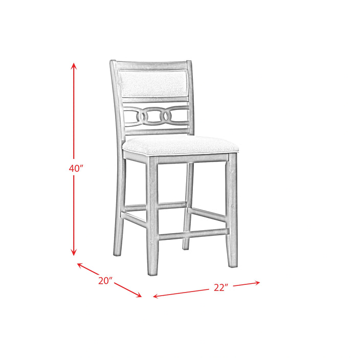 Amherst Counter Side Chair W/PU Cushion Grey Finish (2 Per Pack)