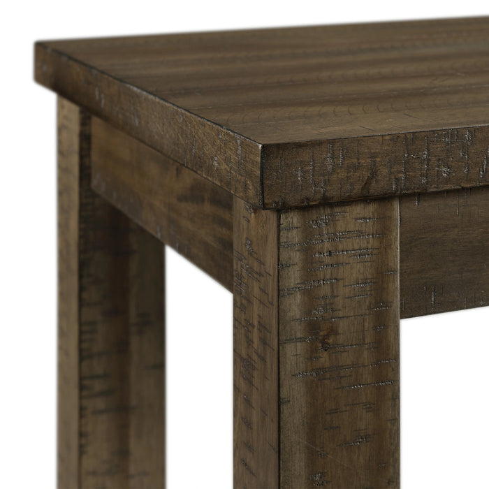 Stone Occasional Bar Table Single Pack Gray Finish (Table + Three Stools)