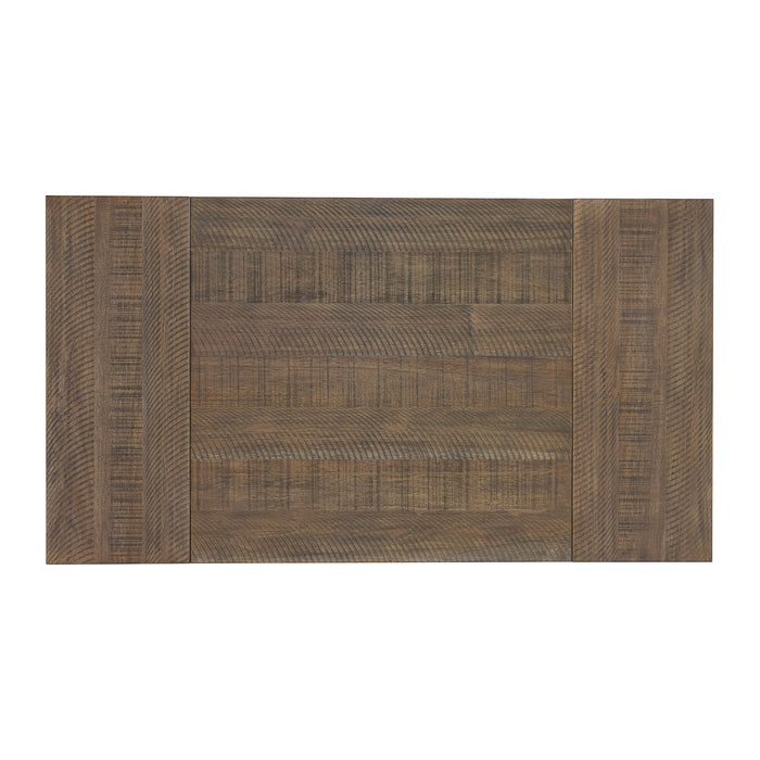 Farmington Standard Height Dining Set in Medium Brown and Washed Stone-Rectangular Table and Four Chairs
