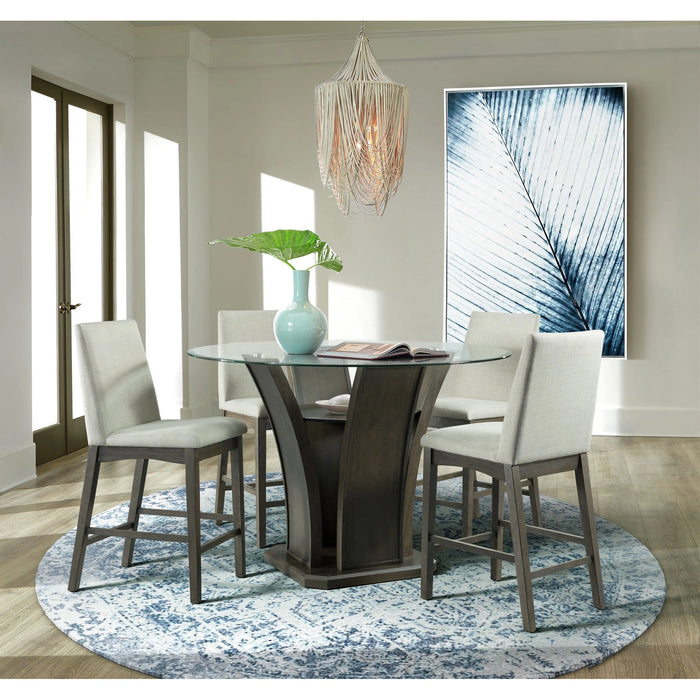 Dapper 5PC Round Counter Height Dining Set-Table & Four Chairs