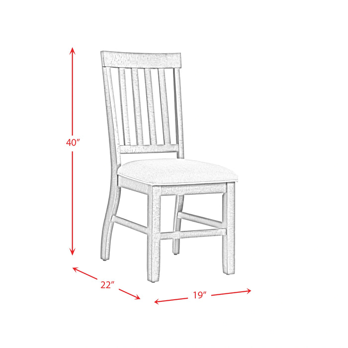 Stone Dining 7PC Set- Table, 4 Side Chairs, & 2 Parson Chairs