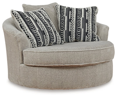Calnita Oversized Swivel Accent Chair - Faith Furniture (Manhattan, KS)
