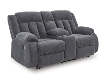 Observation Power Reclining Loveseat with Console - Faith Furniture (Manhattan, KS)