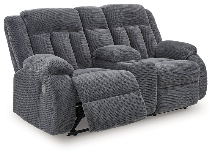 Observation Power Reclining Loveseat with Console - Faith Furniture (Manhattan, KS)