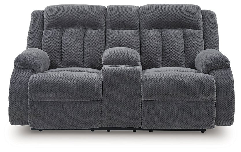 Observation Power Reclining Loveseat with Console - Faith Furniture (Manhattan, KS)