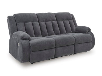 Observation Power Reclining Sofa with Drop Down Table - Faith Furniture (Manhattan, KS)