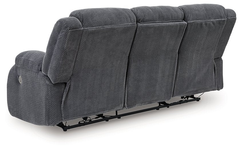 Observation Power Reclining Sofa with Drop Down Table - Faith Furniture (Manhattan, KS)