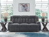 Observation Power Reclining Sofa with Drop Down Table - Faith Furniture (Manhattan, KS)