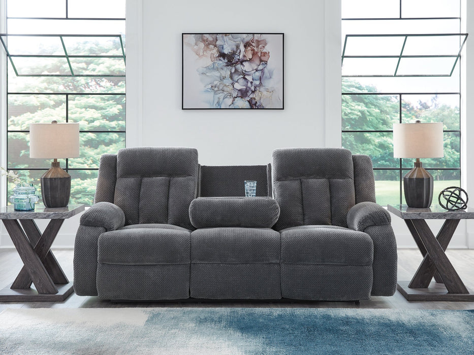Observation Power Reclining Sofa with Drop Down Table - Faith Furniture (Manhattan, KS)