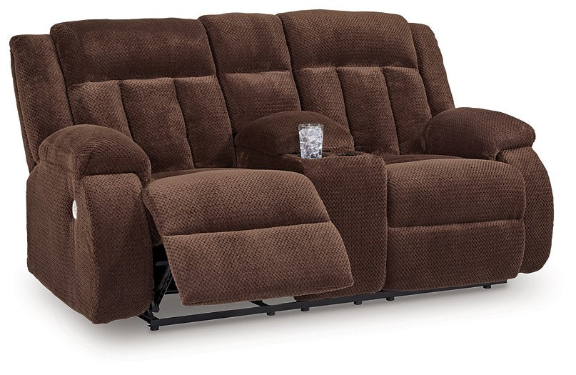 Observation Power Reclining Loveseat with Console - Faith Furniture (Manhattan, KS)