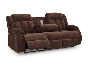 Observation Power Reclining Sofa with Drop Down Table - Faith Furniture (Manhattan, KS)