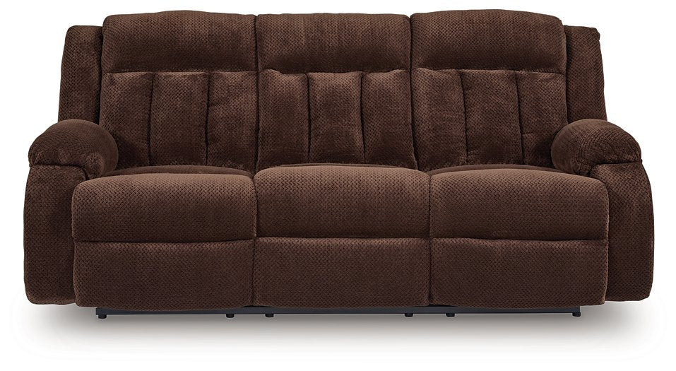 Observation Power Reclining Sofa with Drop Down Table - Faith Furniture (Manhattan, KS)