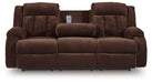 Observation Power Reclining Sofa with Drop Down Table - Faith Furniture (Manhattan, KS)