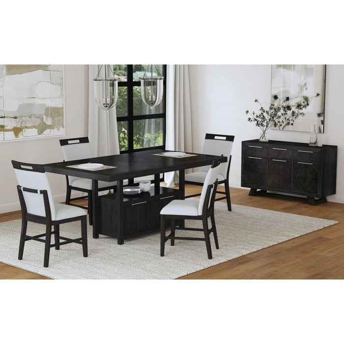 Transcend Counter Height Dining Set in Charcoal-Table and Four Chairs