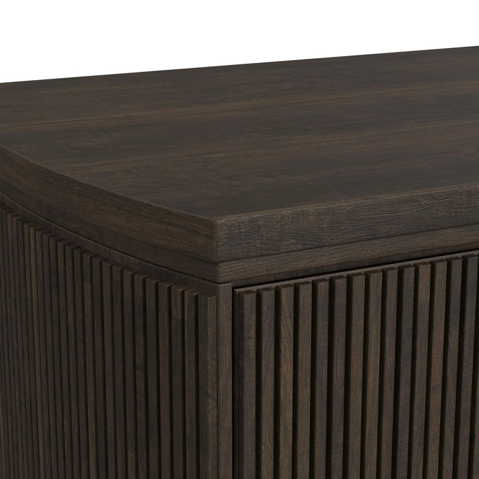 Sylvie 1-Drawer Nightstand with Touch Light in Dark Brown LED