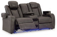 Fyne-Dyme Power Reclining Loveseat with Console - Faith Furniture (Manhattan, KS)