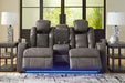 Fyne-Dyme Power Reclining Loveseat with Console - Faith Furniture (Manhattan, KS)